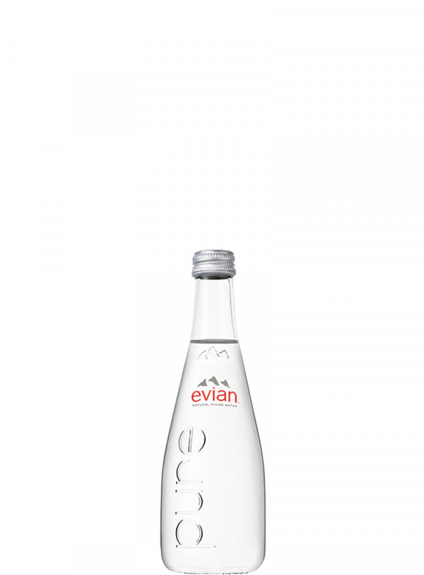 Evian 330mL Still Glass Water Bottle - Evian - Still Water