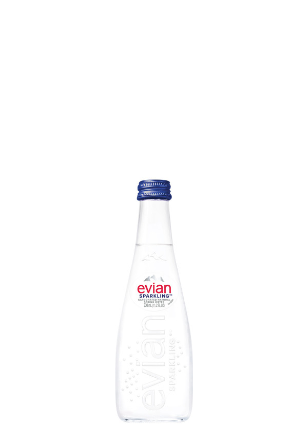 Buy evian Sparkling Natural Mineral Water 330ml Online - Shop