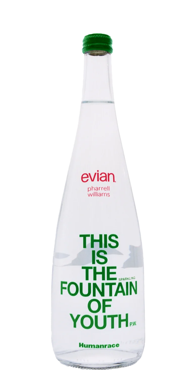 Evian 750mL Sprakling Pharrell Williams Limited Edition